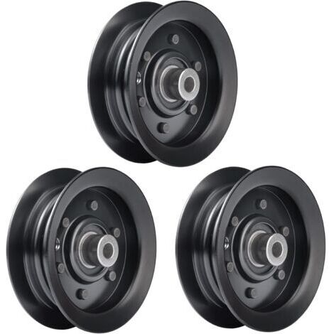 Lot de 3 poulies de renvoi 106-2175 132-9420 compatibles avec Toro Exmark Part 81,3 cm 96,5 cm 106,7 cm 127 cm 137,2 cm Tracteur de pelouse Deck Quest Série E Série S Timecutter Noir