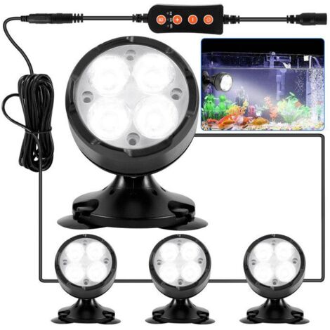 Lot de 3 projecteurs LED pour aquarium et piscine - Lampe spot submersible étanche IP68 pour jardin, piscine et bassin