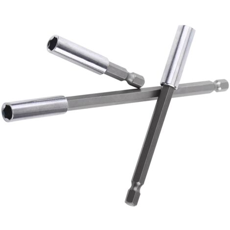 Lot de 3 rallonges pour perceuse électrique et tournevis, porte-embout magnétique 1/4"-AquaForge