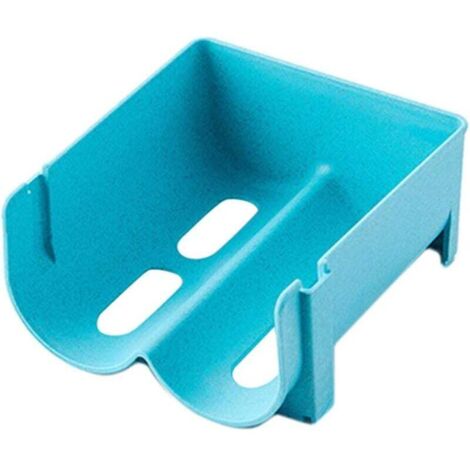Lot de 3 Range-bouteilles de réfrigérateur empilable pour réfrigérateur et boisson - Boîte de rangement pour bidons de bière - Bleu