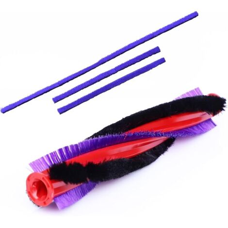 Lot de 3 rouleaux de brosse 225 mm pour aspirateur Dyson V6 DC59/DC62/SV03, brosse rotative 1 rouleau de 225 mm, 3 bandes en peluche bleues de rechange