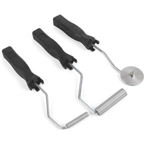 Lot de 3 rouleaux en fibre de verre, outils rouleaux en fibre de verre rouleau debulleur resine outil de palettes à bulles en fibre de verre