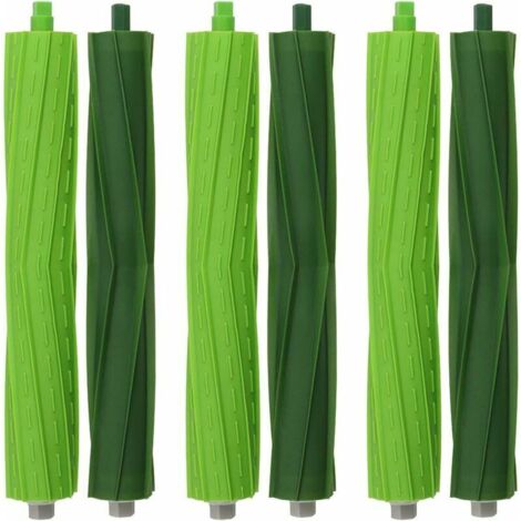 Lot de 3 rouleaux extracteurs compatibles avec Roomba E5/i7. Kit d'accessoires de remplacement de la brosse centrale E5 E6 i7 i7+ Extracteur. Recharges comprenant 3 packs au total.