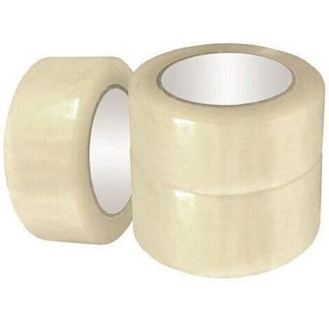 Lot de 3 rubans adhésifs d'emballage transparents (longueur x largeur) 60 m x 48 mm