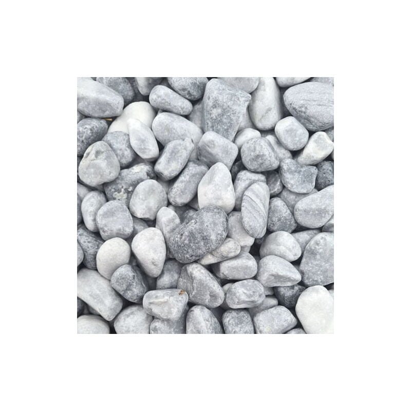 King Matériaux - Lot de 3 sacs de +/- 20 kg - Galet Bleu Gris De Marbre 20/40
