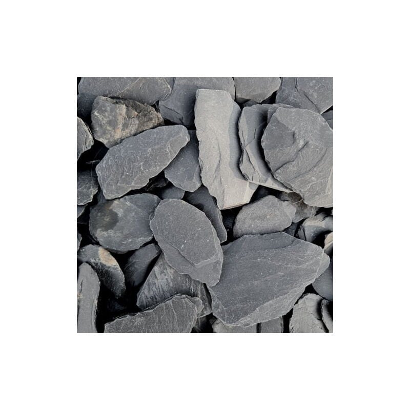 King Matériaux - Lot de 3 sacs de +/- 20 kg - Paillage Ardoise 20/60