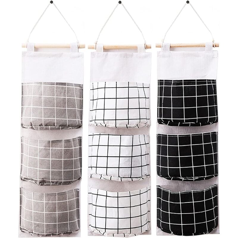 Fei Yu - Lot de 3 sacs de rangement muraux