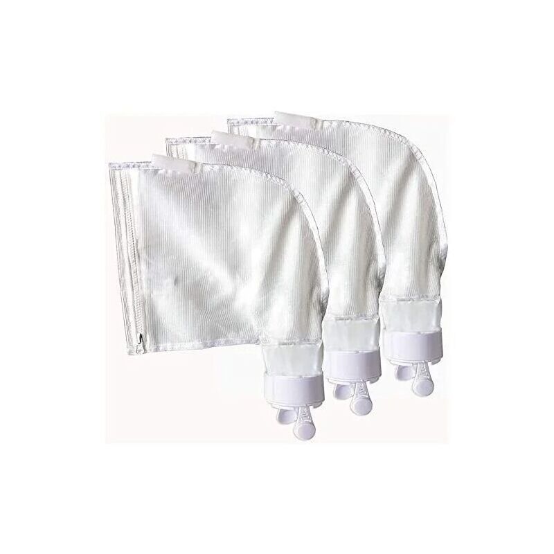 Accessoire pour robot de piscine Lot de 3 sacs de rechange avec fermeture éclair compatibles avec Polaris 280 480 Sacs en maille nylon multifonctions