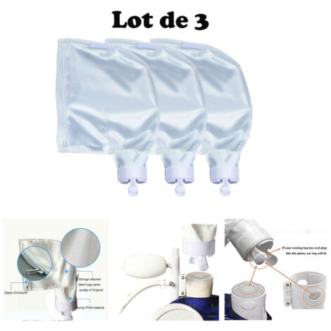 Lot De 2 Sacs De Rechange Tout Usage Pour Polaris 280 / 480 – K13 / K16 – Fermeture Éclair Pratique