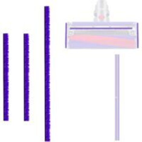 Lot de 3 sangles en peluche Sollbry pour aspirateur Dyson V6 V7 V8 V10 V11 V12 V15 DC58 DC59 DC62 DC72, pour aspirateur électrique Dyson, autocollant pour brosse électrique, sangle en peluche douce