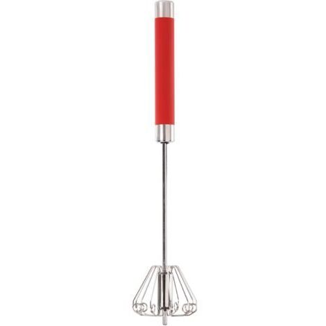 Lot de 3 Semi-Automatiques à Pression(10, 12, 14 pouces), Batteur Manuel, Fouet en Acier Inoxydable, Faciles à Nettoyer pour Fouettage, Mélange, Pâtisserie, Cuisine, Famille (Bleu, Rouge, Vert)