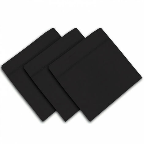 Lot de 3 serviettes 45x45 cm VENISE noir, par Soleil d'Ocre