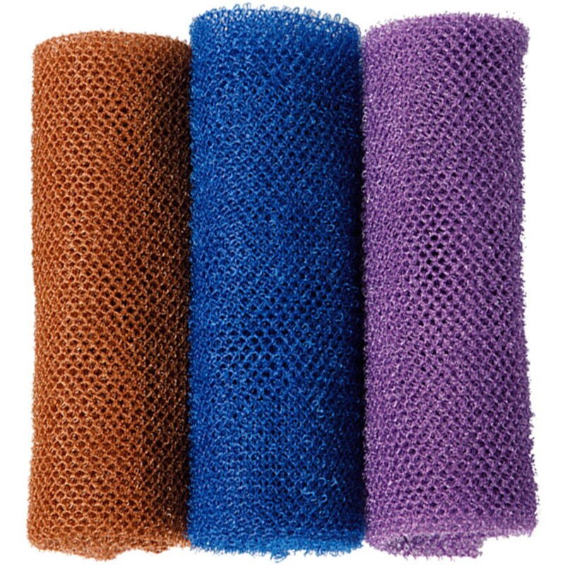 Lot de 3 serviettes de bain en éponge africaine, gant de toilette, gommage corporel pour la douche, filet exfoliant africain pour le dos et la peau