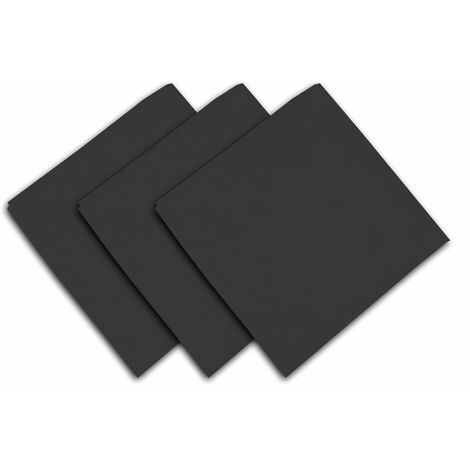Lot de 3 serviettes de table - 45 x 45 cm - Panama - Anthracite