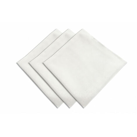 Lot de 3 serviettes de table 45x45 BELLA blanc