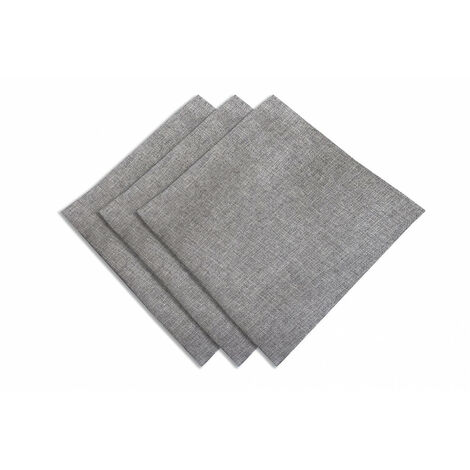 Lot de 3 serviettes de table 45x45 BELLA gris