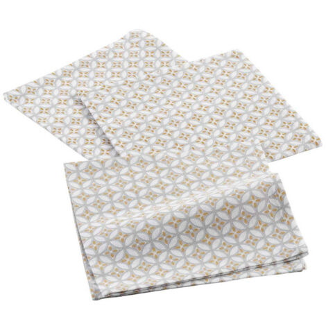 Lot de 3 Serviettes de Table "Azelia" 40x40cm Gris
