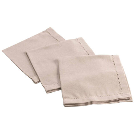Lot de 3 Serviettes de Table "Charline" 40x40cm Lin