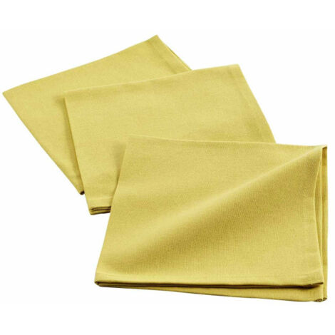 Lot de 3 Serviettes de Table "Initia" 40x40cm Jaune