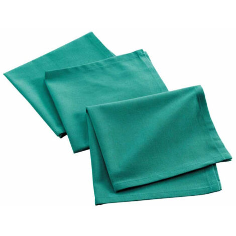 Lot de 3 Serviettes de Table "Mistral" 40x40cm Émeraude