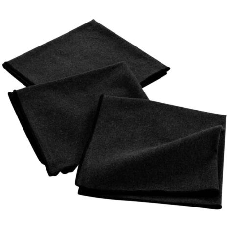 Lot de 3 Serviettes de Table "Mistraline" 40x40cm Noir