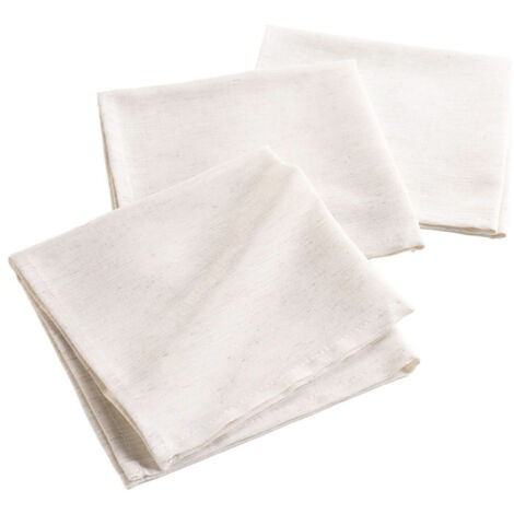 Lot de 3 Serviettes de Table "Pauline" 40x40cm Naturel