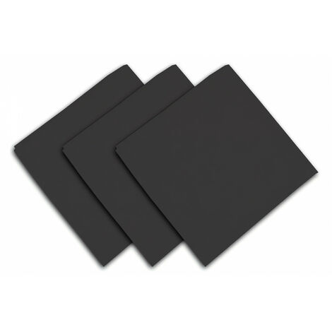 Lot de 3 serviettes en coton 45x45 cm PANAMA anthracite, par Soleil d'Ocre