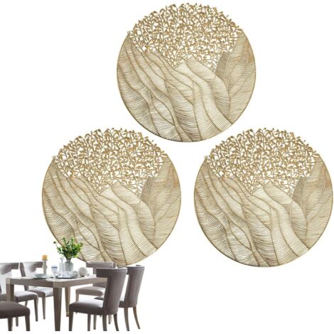 Lot de 3 sets de table lavables - 39 - 9 x 39 - 9 cm - Lavables - Pour