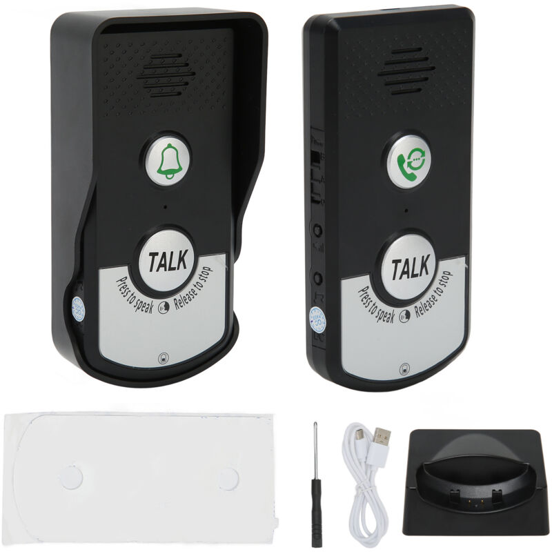 Anpviz - Lot de 2 Sonnette D'Interphone Vocal, 1000 m de Charge usb Intelligente sans Fil Appel Sonnette étanche sans Fil Interphone de Sonnette pour