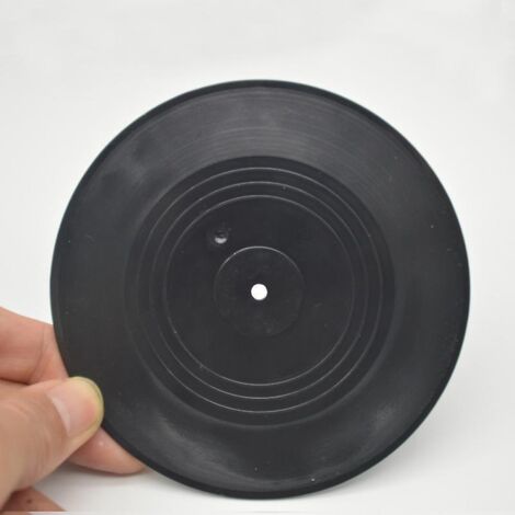 lot De 3 Sous-verres Rigides En Forme De Disques Vinyles Cd Vintage - Pour Le Caf Et Le Th La Maison Ou Au Bar - Pour Protger Les Meubles