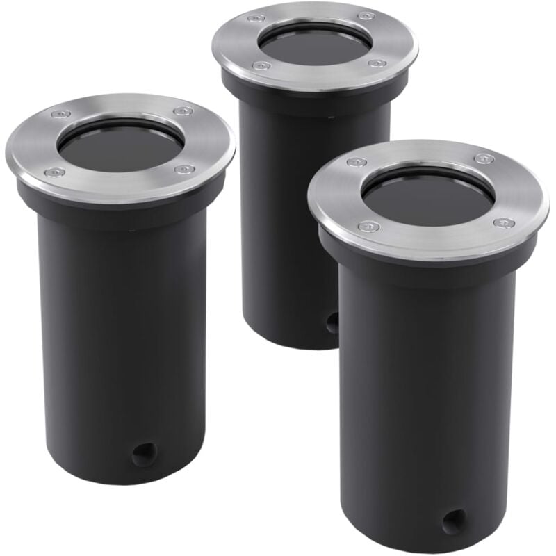 Vidaxl - 3 pcs Lampes encastrables au sol d'extérieur Rond