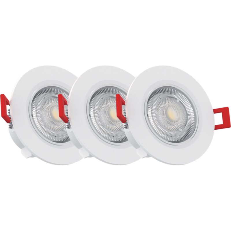 Pack 3 Spots Int&eacute;gr&eacute;s XANLITE 345lm 50W 2700K