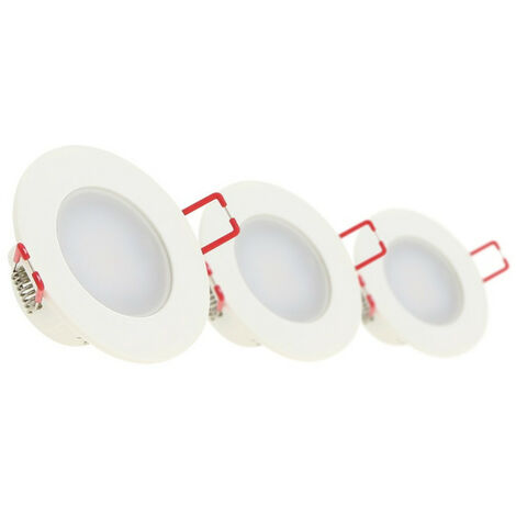 Lot de 3 spots LED encastrable - spécial salle de bain - 6.5W (Equiv. 50W)  500 LM Blanc chaud (3000K) IP65 - Cdiscount Maison