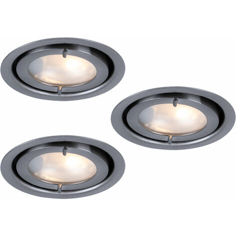 Lot de 3 spots encastrables, ronds, luminaires, spots, lampes, luminaires, luminaires Paulmann 935.21