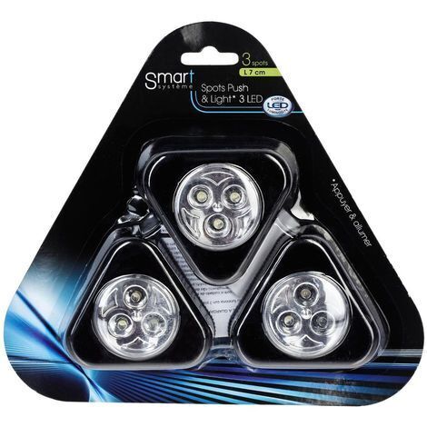 Lot de 3 spots led allumage manuel - 5five