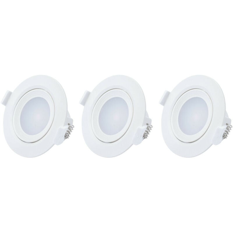 Lot de 3 spots leds intégrées orientables 3x5W