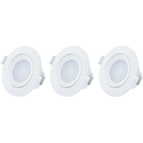 Lot de 3 spots leds intégrés 3x5W orientables