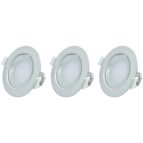 Lot de 3 spots leds intégrés 5W orientables