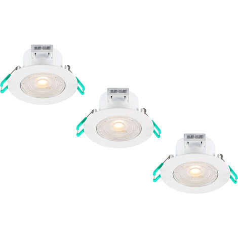 Lot de 3 spots orientables - LED intégrée - IP44 5W 420lm 3000K 38°