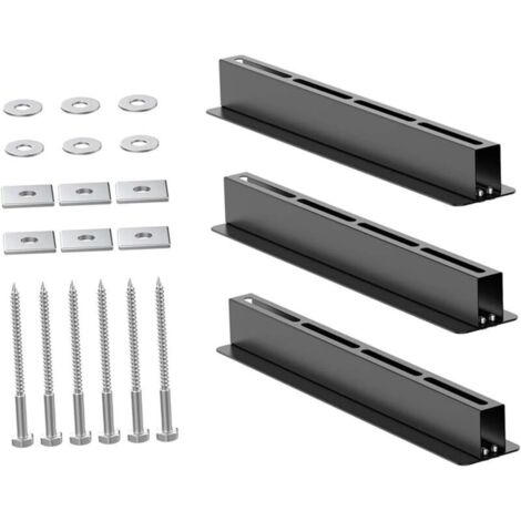 Lot de 3 Supports de Rangement pour Bacs de Plafond, Rails de Plafond pour Garage
