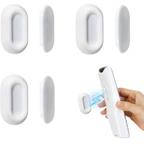 Lot de 3 supports magnétiques pour télécommande, support mural magnétique puissant pour téléviseurs et ventilateurs avec dos autocollant