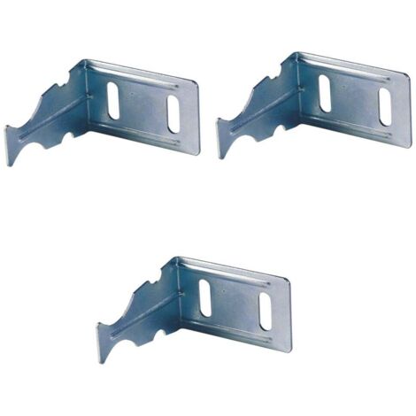 Lot de 3 supports réversible à visser pour radiateur en aluminium - dimension 83x80x48 mm - Ram