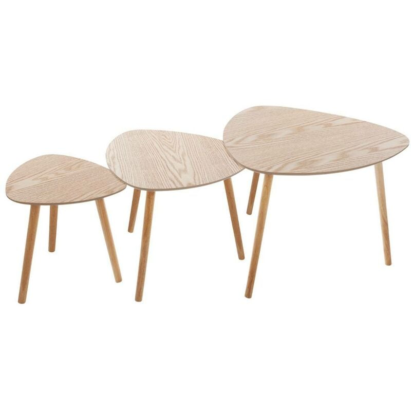 Atmosphera - Lot De 3 Tables à Café En Bois Mileo
