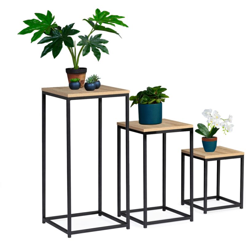 Lot de 3 tables d'appoint detroit design industriel