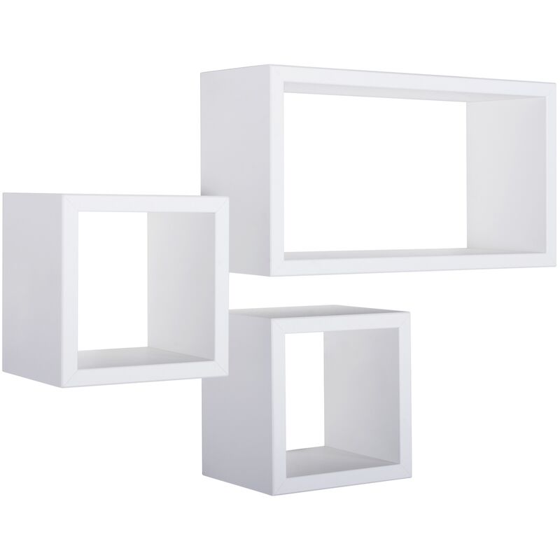 Ahd Amazing Home Design - tagères à mur lot de 3 pc modulaires mod. tribù blanc