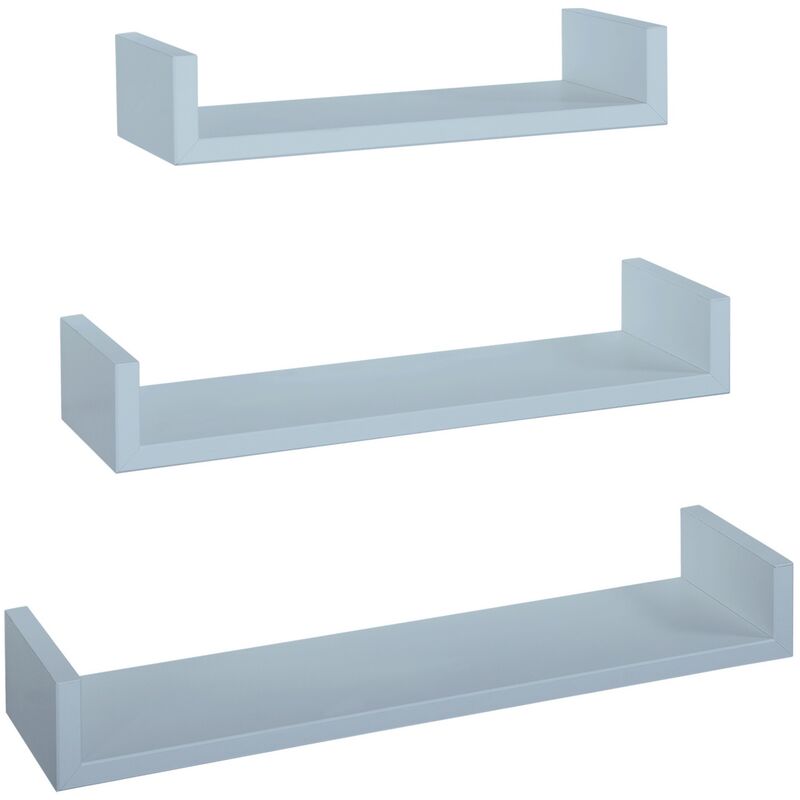 Ahd Amazing Home Design - tagères à mur modernes lot de 3 pc mod. calamita bleu