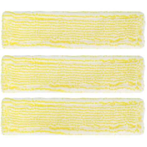 Lot de 3 tampons de nettoyage de vitres en microfibre pour nettoyeur de vitres Karcher WV2 WV5