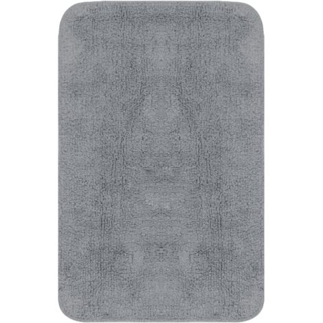 Lot de 3 Tapis de bain Tapis de salon Style Moderne - Tissu Gris BV793075 - BonneVie