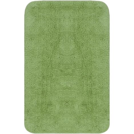 Lot de 3 Tapis de bain Tapis de salon Style Moderne - Tissu Vert BV396909 - BonneVie