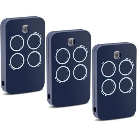 Lot de 3 Télécommande Genius 433.92Mhz 4 Canaux Compatible avec Genius Echo TX4 433 RC, Echo TX2 433 RC, TE443H Bravo